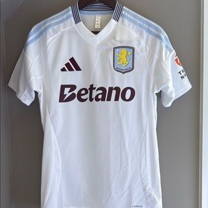 (NEW) Adidas Aston Villa FC White 2024/25 Away Jersey